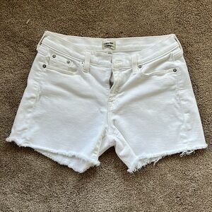 JCrew white jean shorts. Size 27.